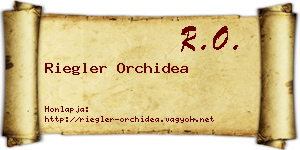 Riegler Orchidea névjegykártya